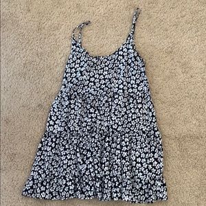 Black and white floral print dress